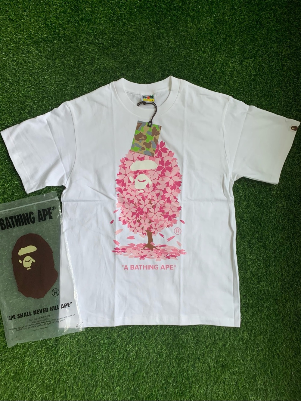 White Sakura Tree BAPE Shirt